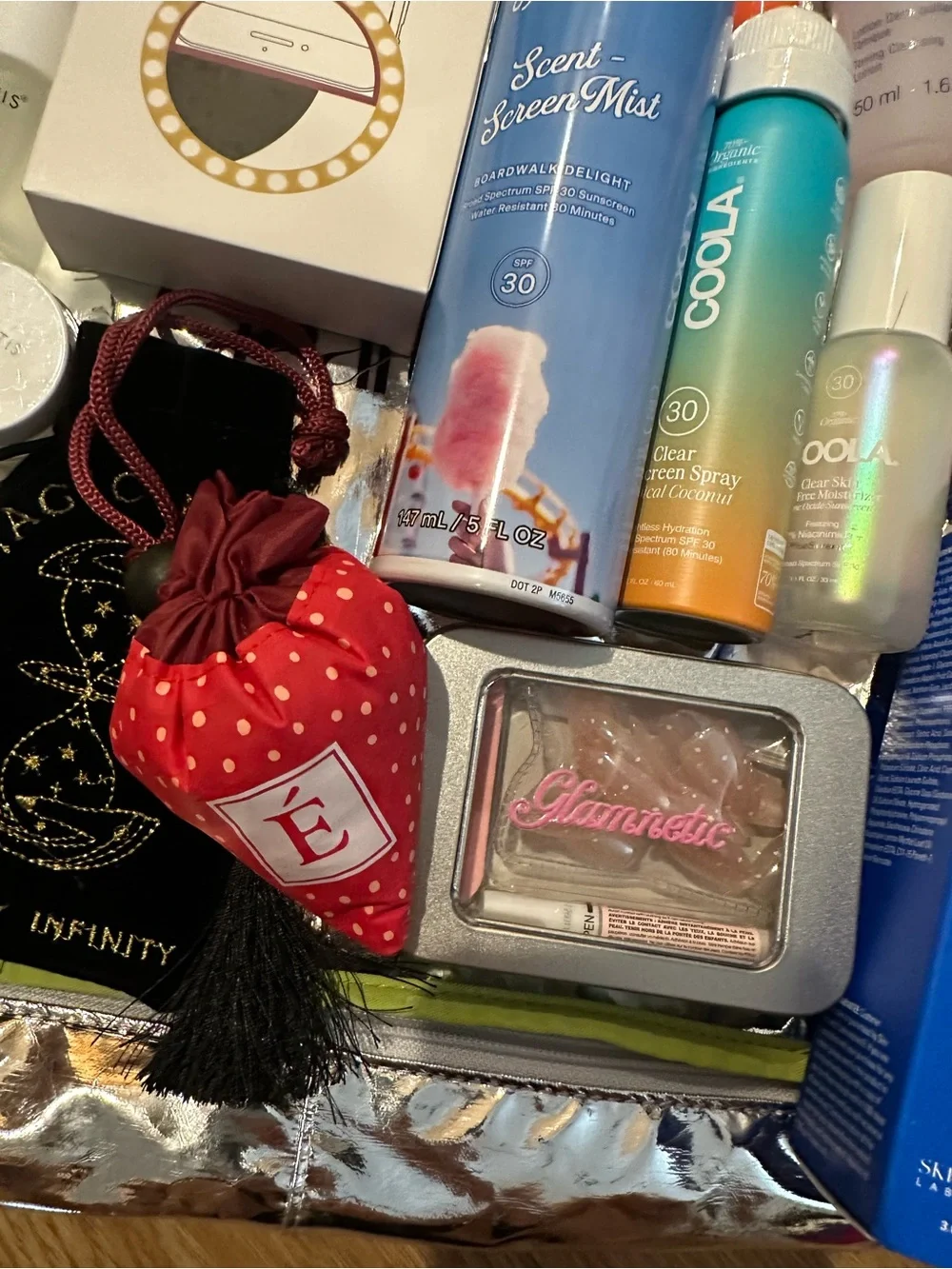 OLAPLEX Beauty Gift Set with Silver Holographic Bag and bundle